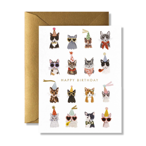 Cool Cats Birthday Single Card
