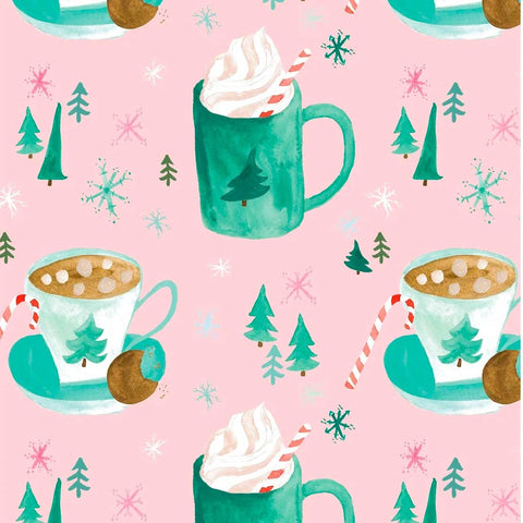 Cozy Drinks Christmas Wrap Sheet