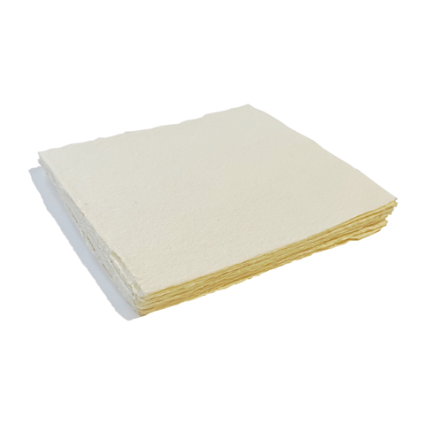 5 inch Square Handmade Paper - Cream