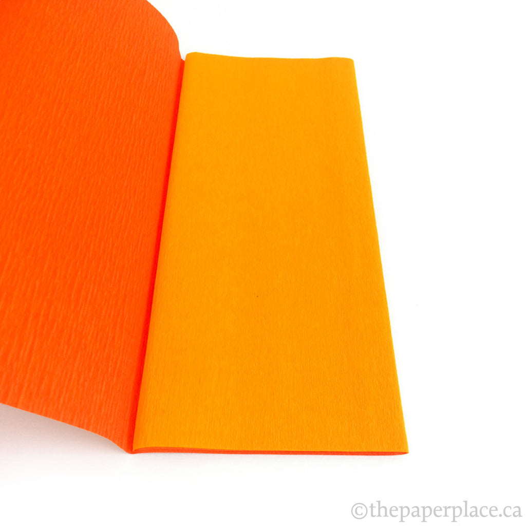 90g Double-Sided Crepe - Orange/Flame