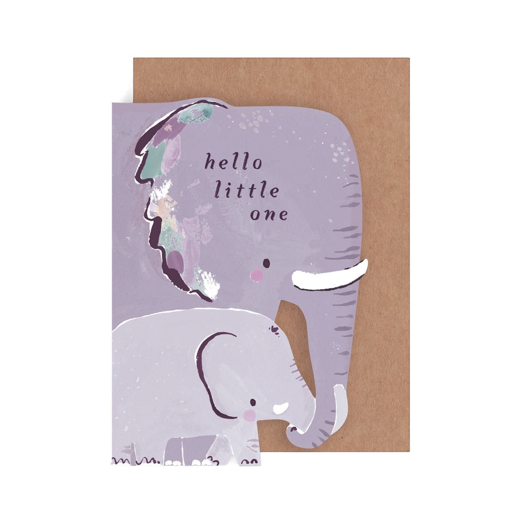 Elephant New Baby Single Card