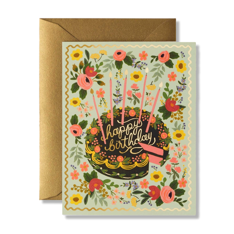 Rifle Floral Cake Single Card