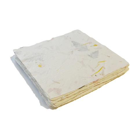 5 inch Square Handmade Paper - Floral