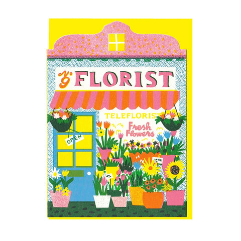 Florist Shop Die Cut Single Card