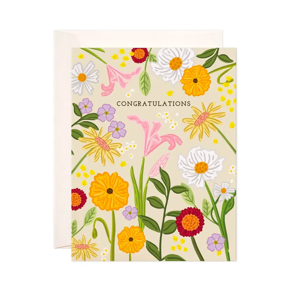 Wildflowers Congrats Single Card