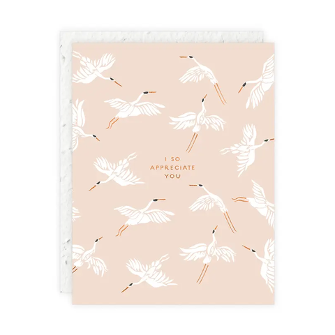 Flying Cranes Single Card