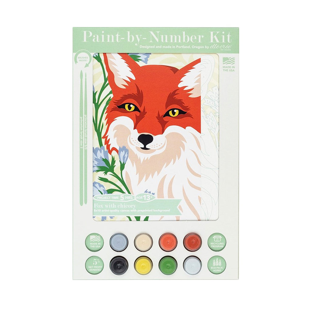 Fox With Chicory Paint By Number Kit