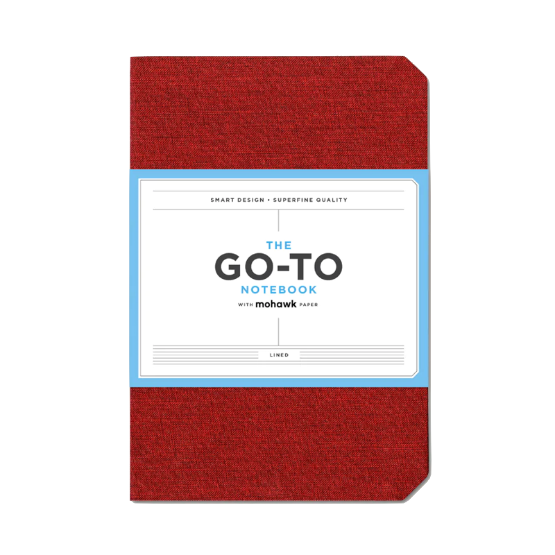Go-To Lined Notebook Brick Red