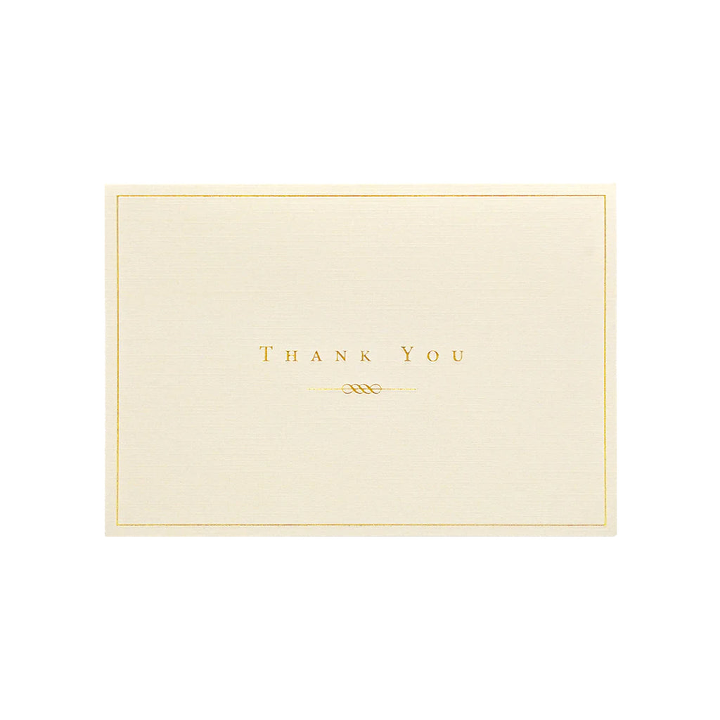 Gold & Cream Thank You Boxed Cards