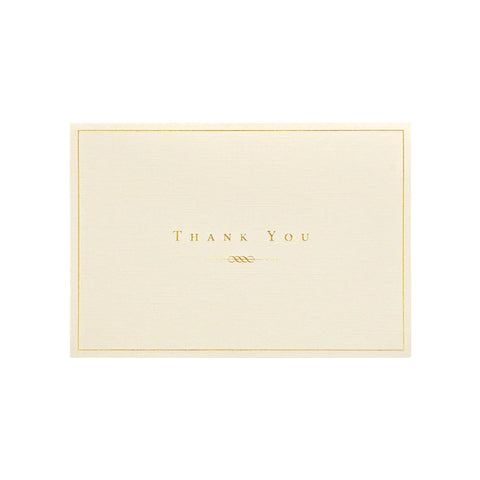 Gold & Cream Thank You Boxed Cards