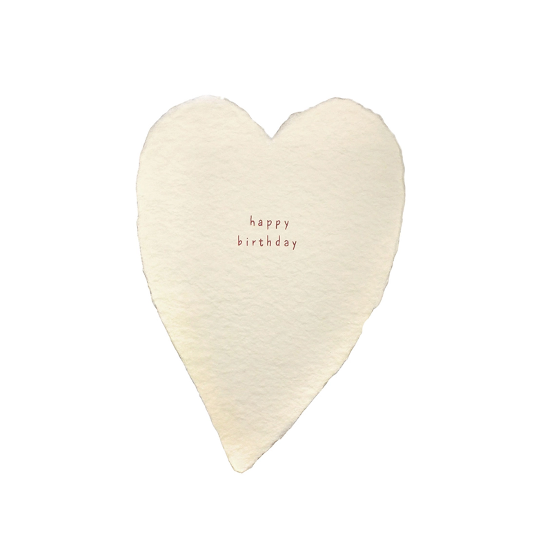 Happy Birthday Greeted Heart Single Card