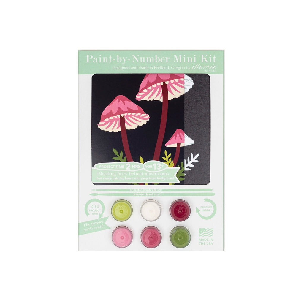 Bleeding Fairy Helmet Mushrooms Mini Paint By Number Kit