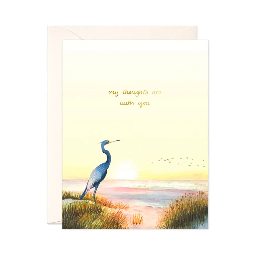 Heron Sympathy Single Card
