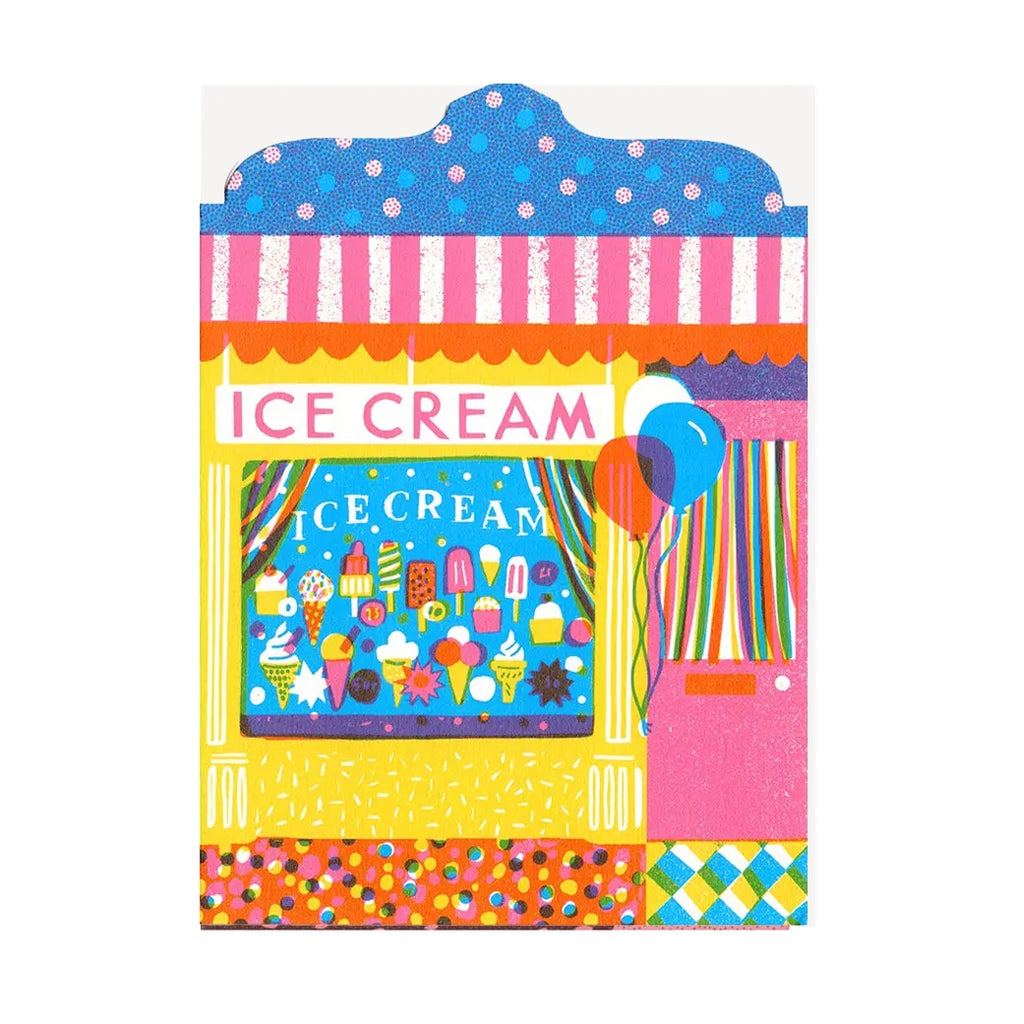 Ice Cream Shop Die Cut Single Card