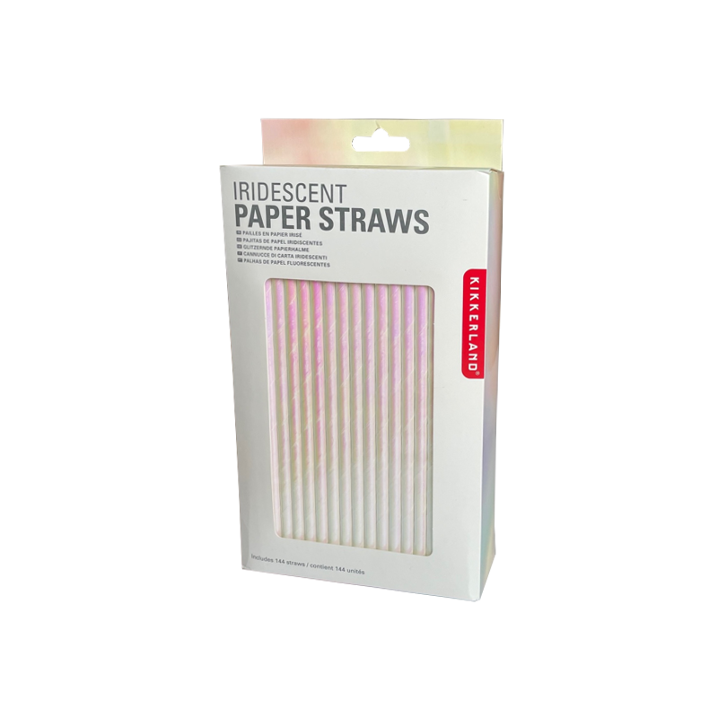 Iridescent Paper Straw - 144pc