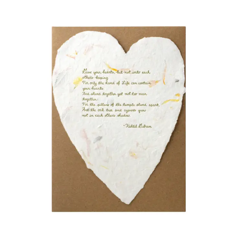 Kahlil Gibran Heart Single Card