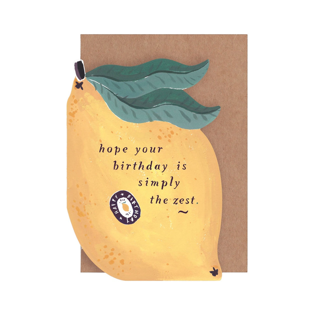 Lemon Zest Birthday Single Card