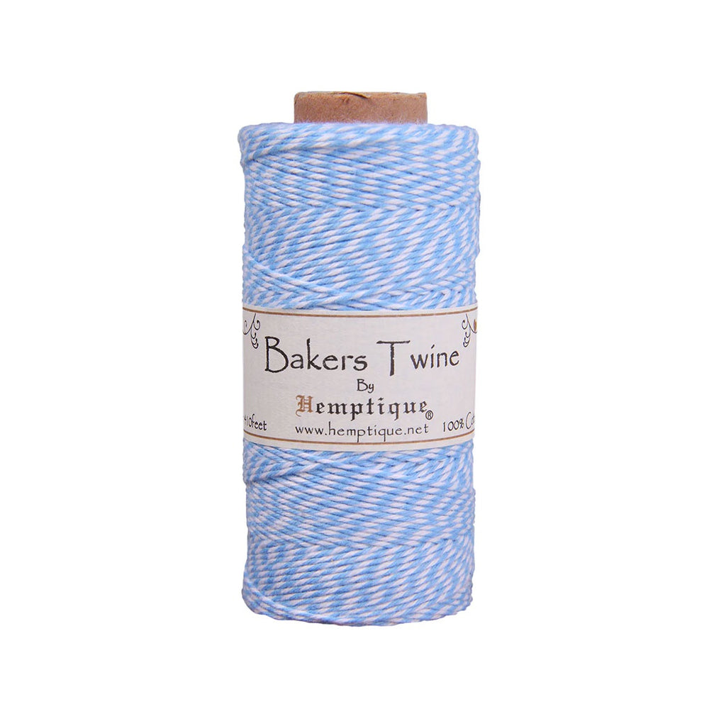 Cotton Bakers Twine - Light Blue/White