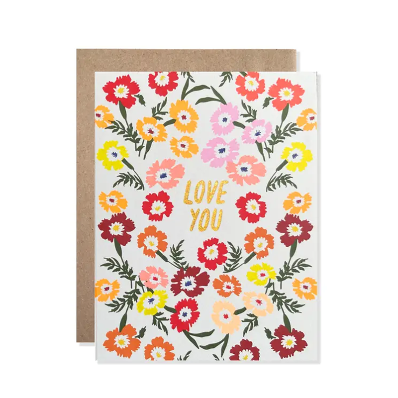 Love You Carnations Single Card