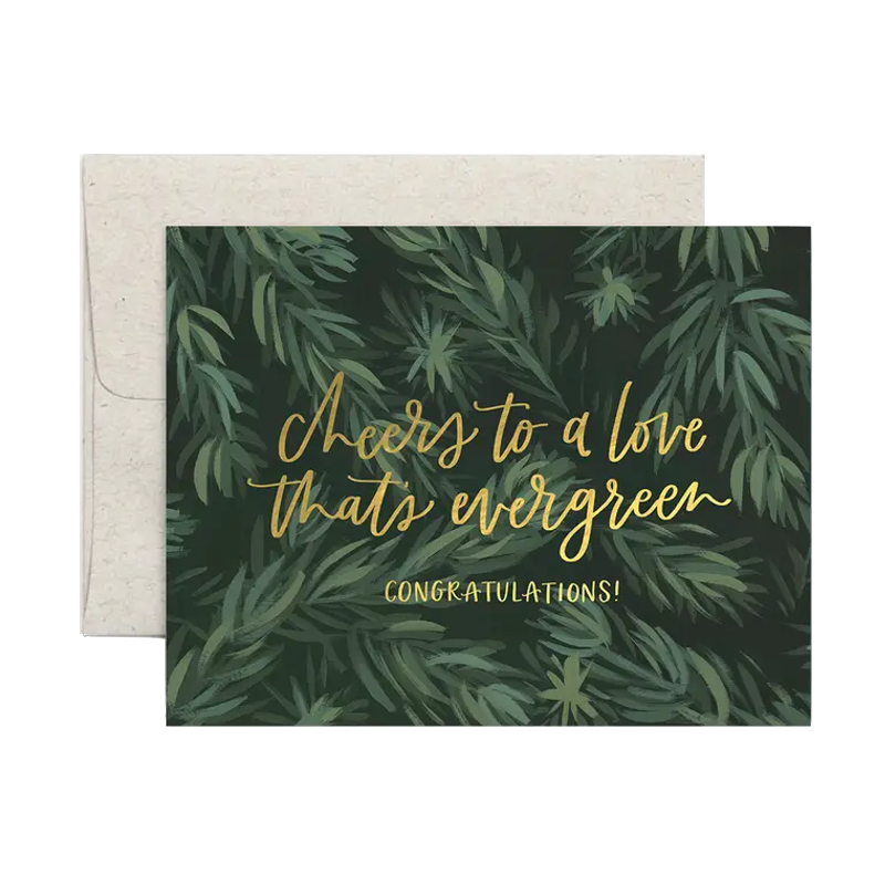Evergreen Wedding Single Card