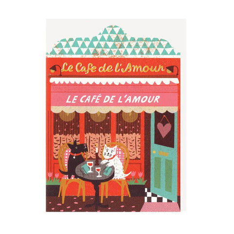 Love Cafe Die Cut Single Card