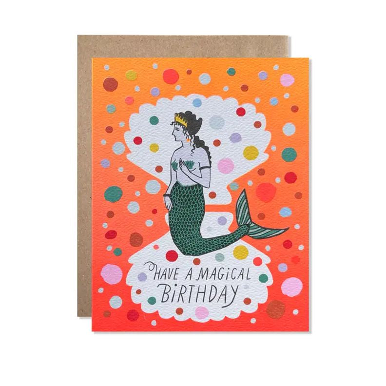 Magical Birthday Mermaid Single Card