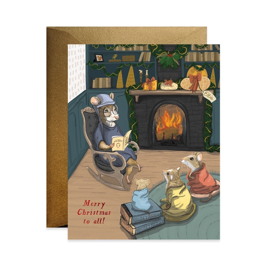 Mouse Christmas Story Single Card