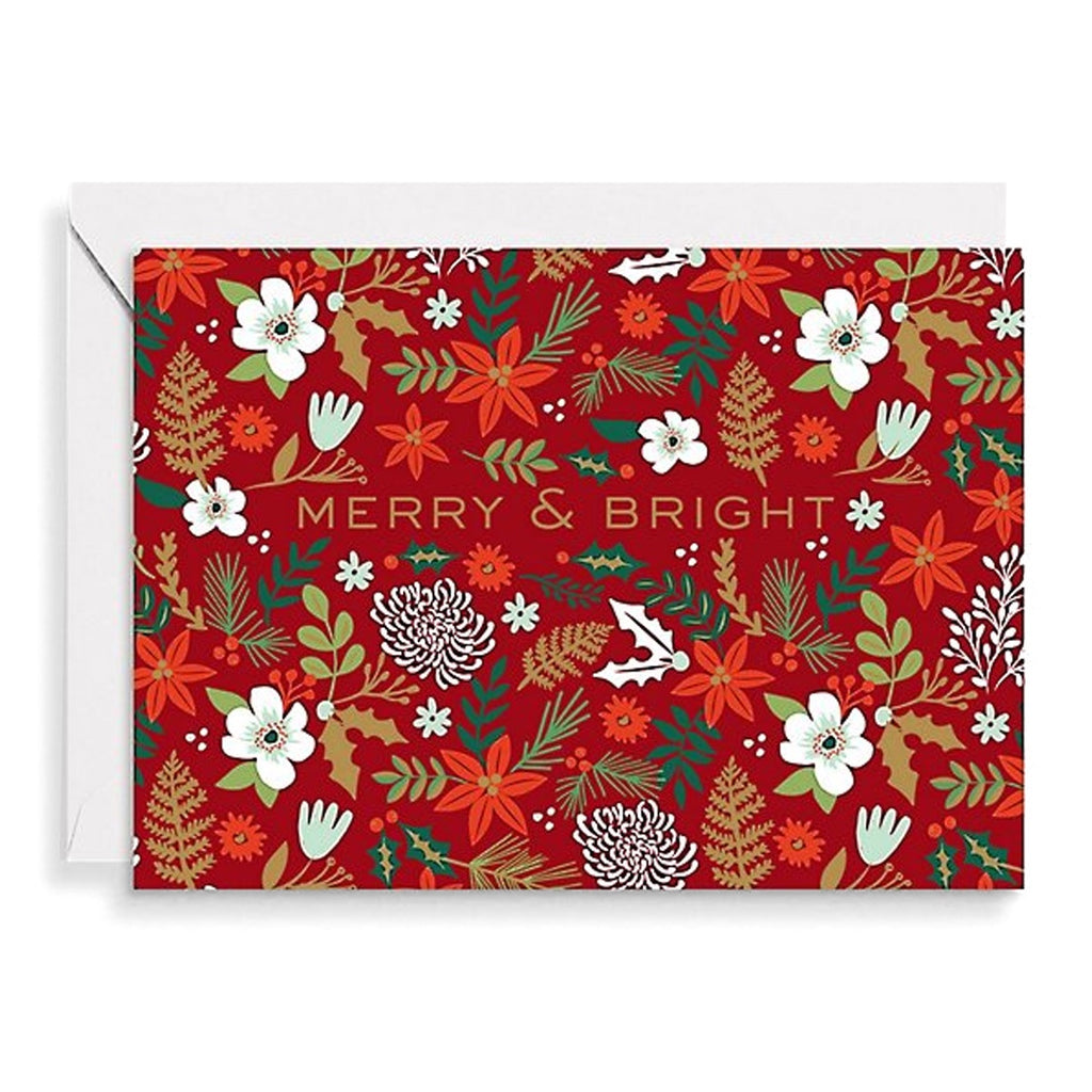 Merry & Bright Floral Holiday Boxed Cards