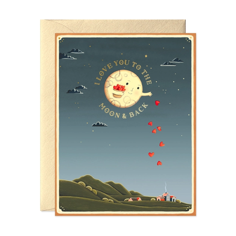 Moon & Back Single Card