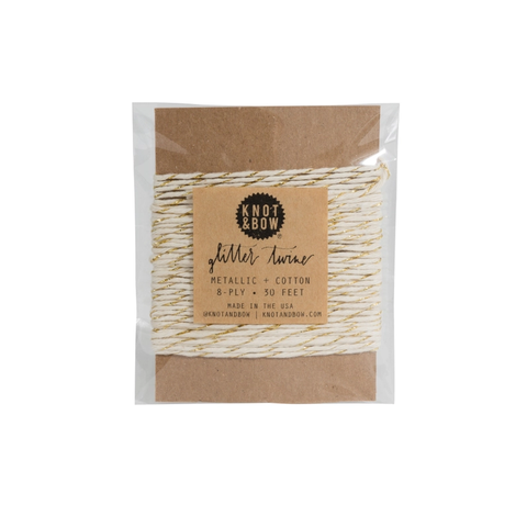 Natural/Gold 8-Ply Cotton Twine - 30 Feet Card