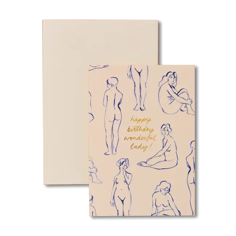 Nude Ladies Birthday Single Card