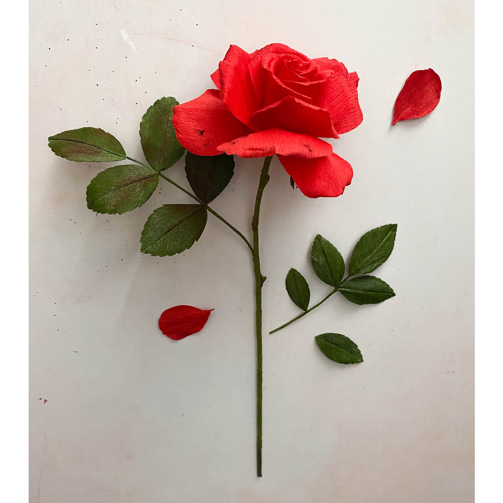 Hybrid Tea Rose Crepe Flower Workshop