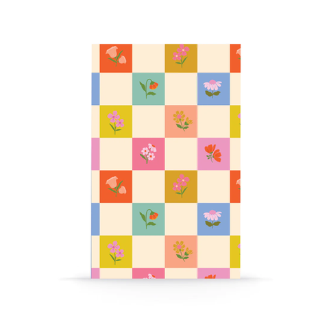 Petals & Checkers Layflat Notebook