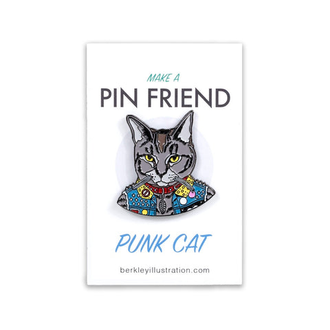 Berkley Punk Cat Enamel Pin