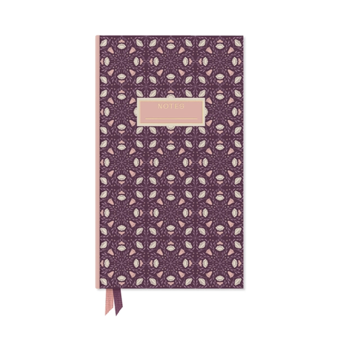 Purple Folk Pattern Pocket Journal