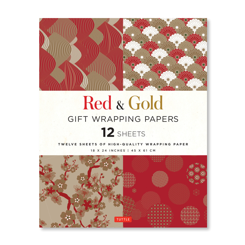 Red & Gold Gift Wrapping Papers