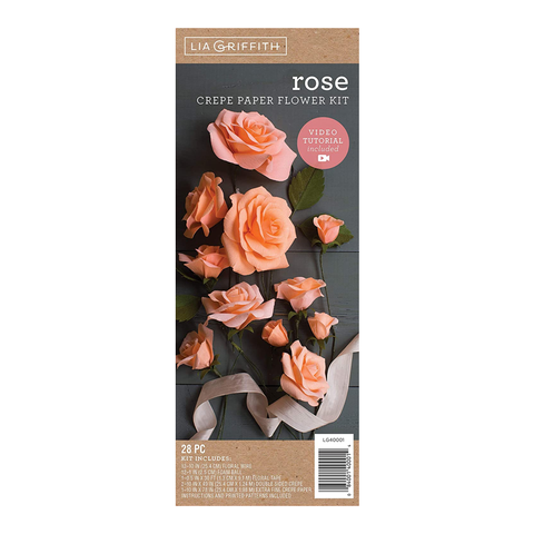 Rose Crepe Paper Flower Kit