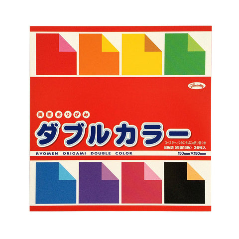 15cm Ryomen Origami Double Colour - 36 Sheets