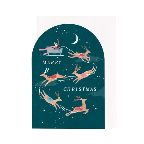 Reindeer Christmas Single Card