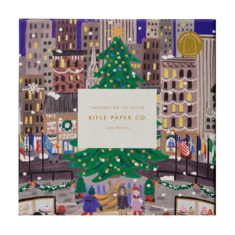 Rifle Paper Co. Skating in the City 500 Piece Puzzle