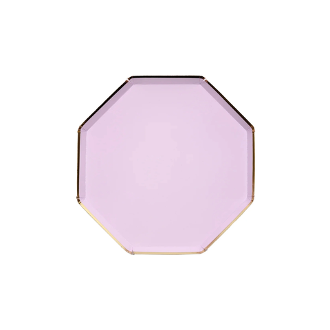 Lilac Octagonal Plates - Small