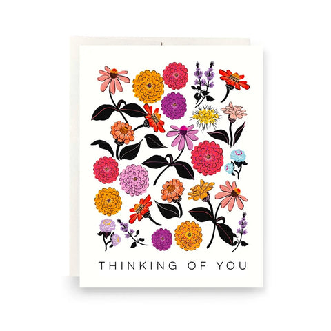 Thinking of You Zinnias Single Card