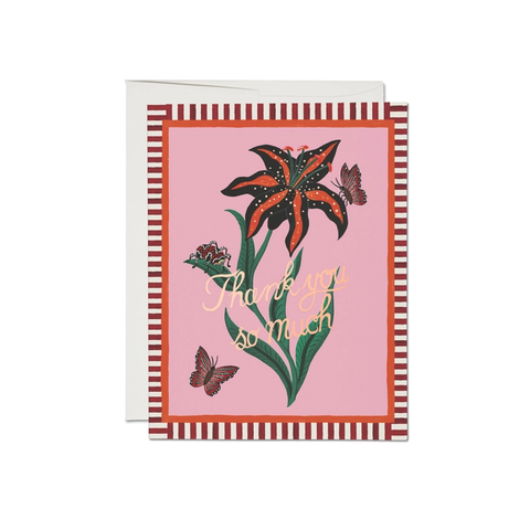 Tiger Lily Thank You Single Card
