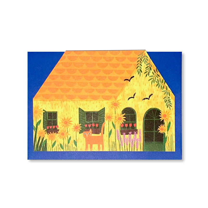 Vincat's Yellow House Single Card