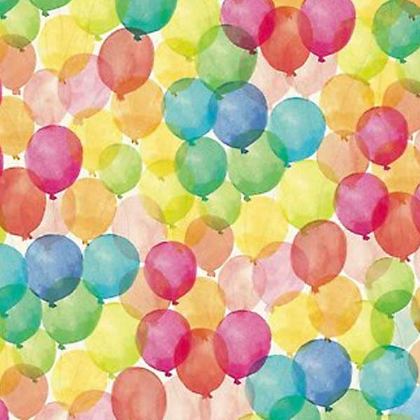Watercolour Balloons Gift Wrap Sheet