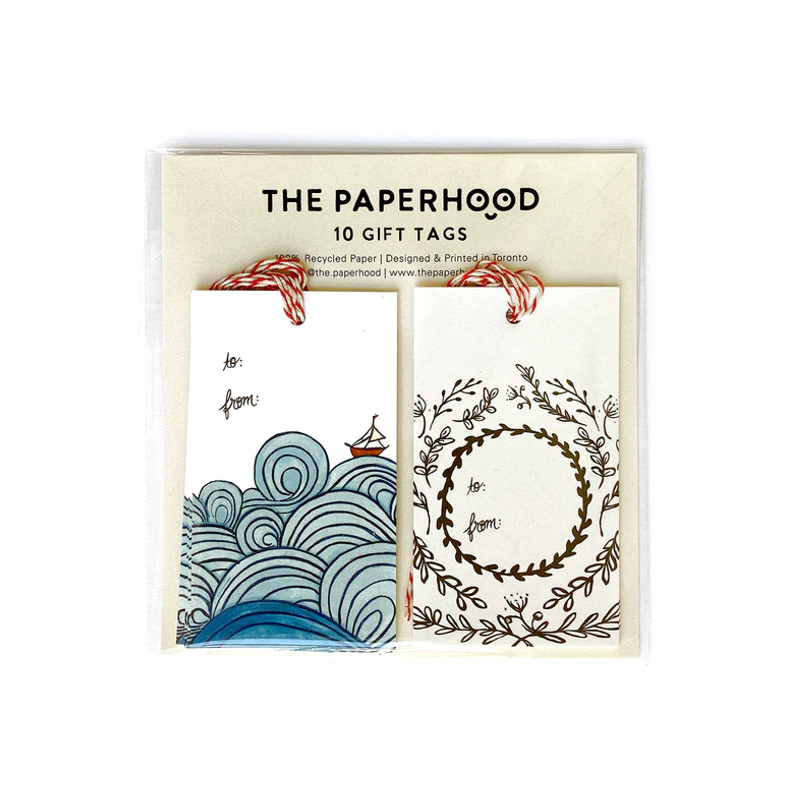 Waves & Leaves Gift Tags
