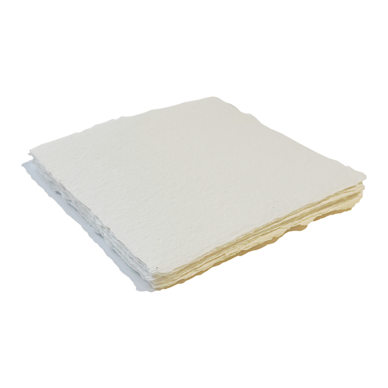 5 inch Square Handmade Paper - White