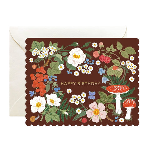 Botanica Woodland Birthday Single Card