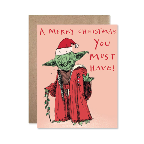 Yoda Christmas Single Card