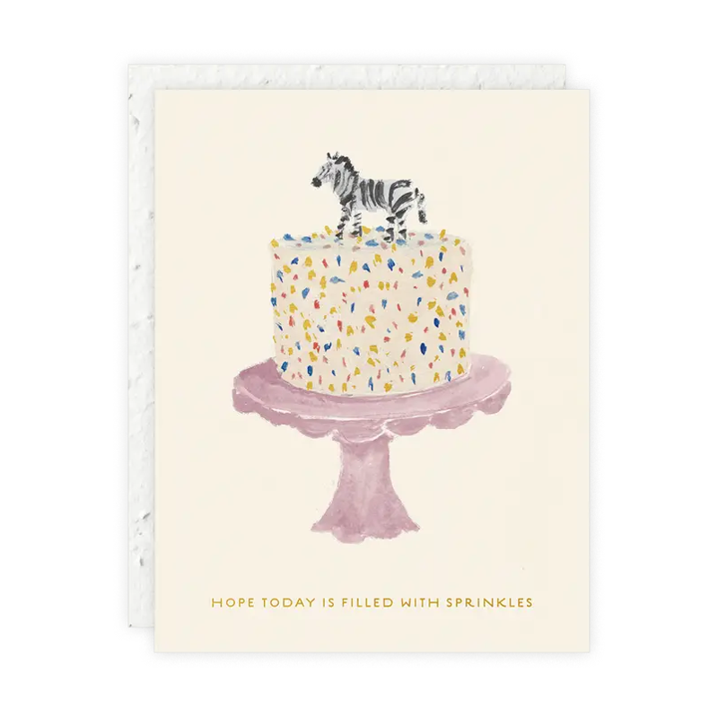Zebra Cake Single Card